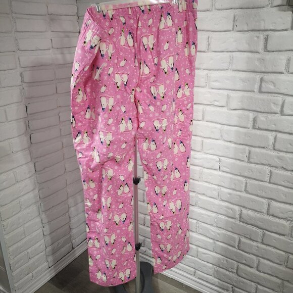 NWT Old Navy Men's Pink with Penguins Flannel Sleep Pants - Picture 2 of 9